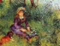 madame with a dog Pierre Auguste Renoir